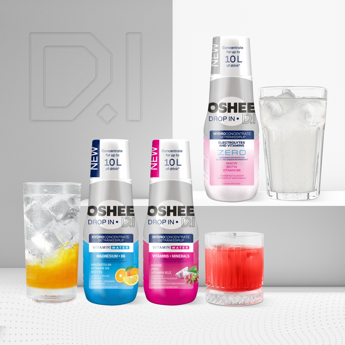 Taste Explorer Pack - Rote Traube-Drachenfrucht + Grapefruit + Zitrone-Orange – 3x500 ml