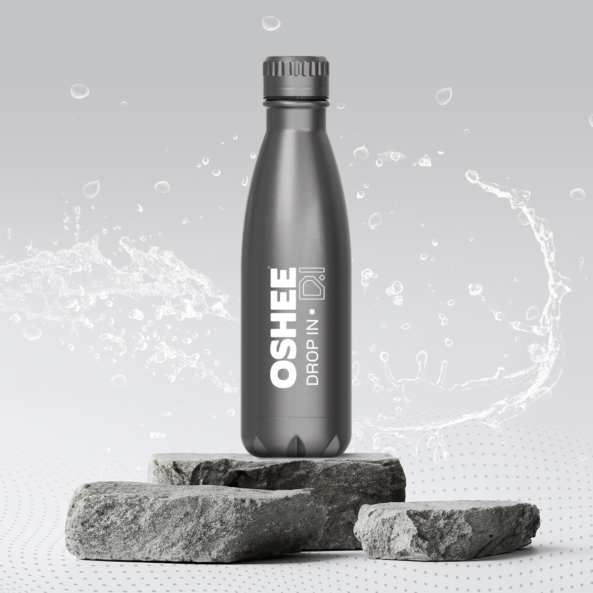 Thermosflasche aus Edelstahl, silber, 500 ml