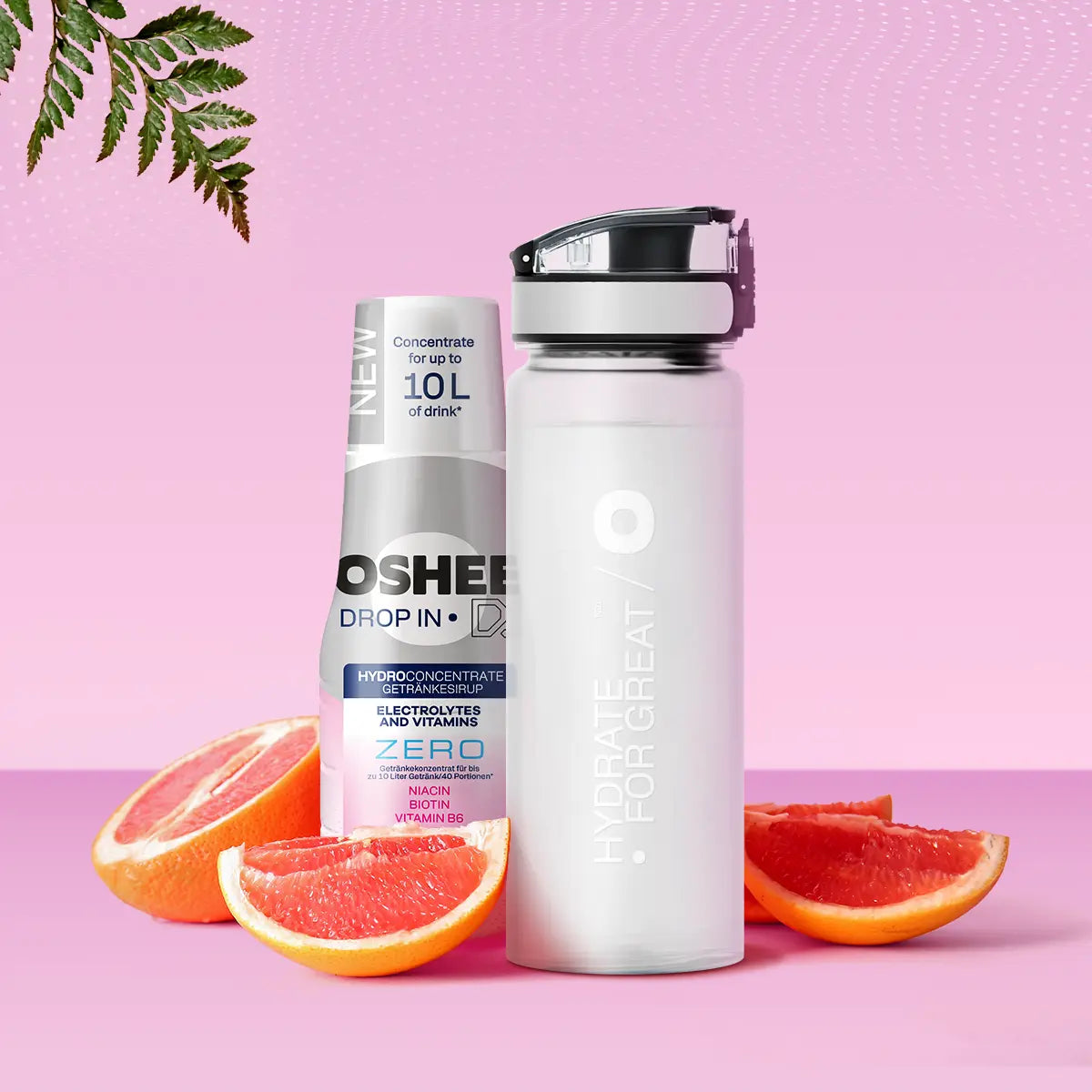 Getränkesirup OSHEE DROP IN ZERO – Grapefruit – Elektrolyte und Vitamine – 500 ml